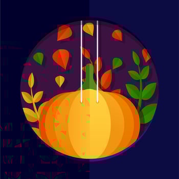 papercraft thanksgiving vector