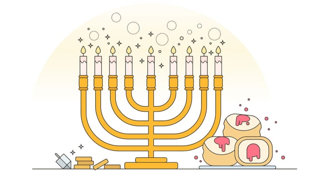 Menorah Hanukkah Vector