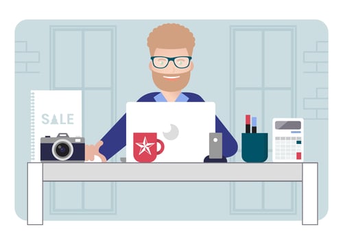 Vector Designer's Desktop Illustration 