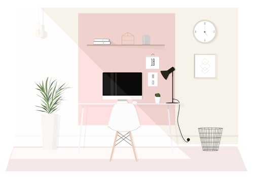 Vector Designer Room Illustration