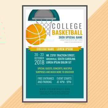 Vector BasketBall Game Poster