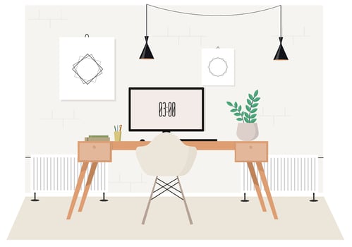Vector Designer Room Illustration 