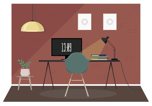 Vector Designer Room Illustration 