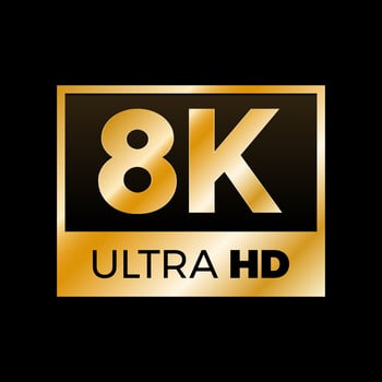 4K Ultra HD symbol vector