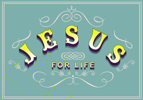 jesus lettering vector