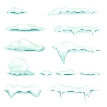Snow And Ice Elements Set vector