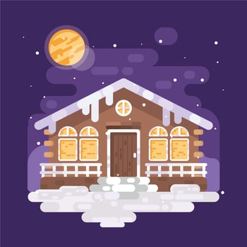 Winter Village Vector