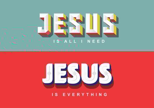 jesus lettering 5 vector