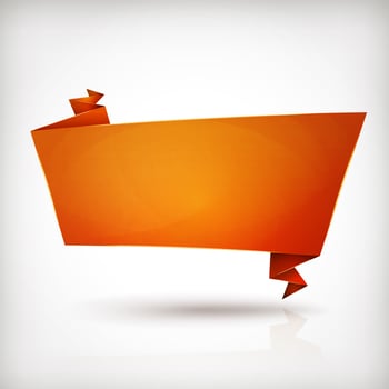 Origami Paper Banner vector
