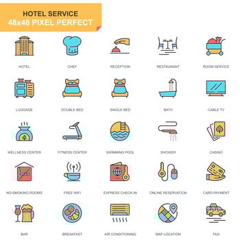 Hotel Services Icon Set vector
