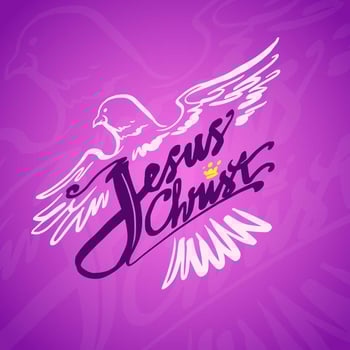 Jesus Christ Hand Lettering vector