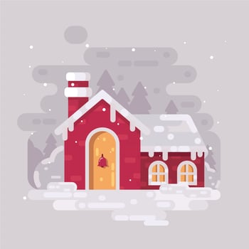 Winter Village Vector