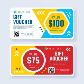 Modern Gift Voucher Template Vector