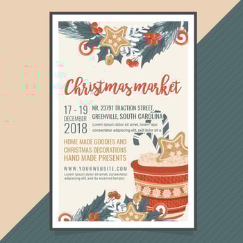 Vector Christmas Market Poster