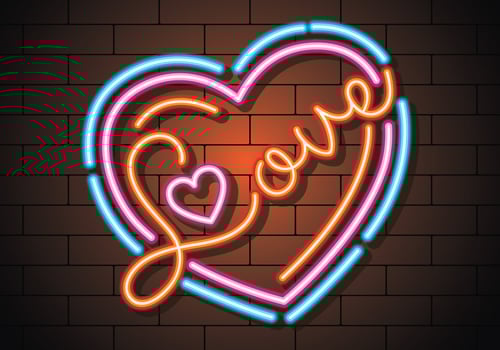 Neon Valentine Vector