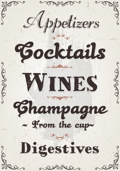 French Restaurant Alcohols And Beverage Background vector