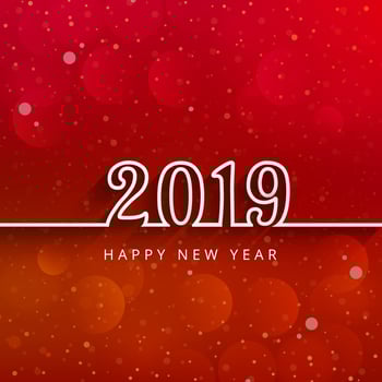 2019 Happy New Year celebration background  vector