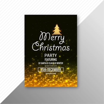 Beautiful merry christmas card template brochure design vector