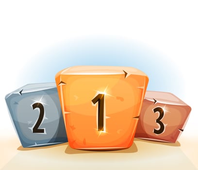 Awards Winners Podium For Game UI vector