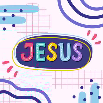 Jesus Lettering Vector