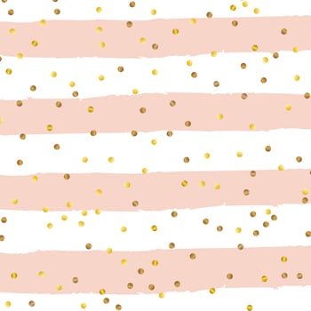 Gold confetti on grunge striped background  vector