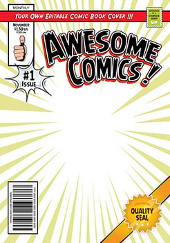 Comic Book Cover Template vector