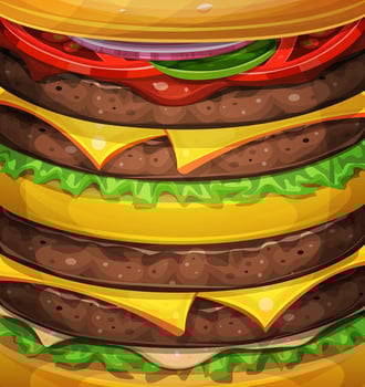 American Burger Background vector