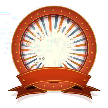 Abstract Fourth Of July Badge With Ribbon vector