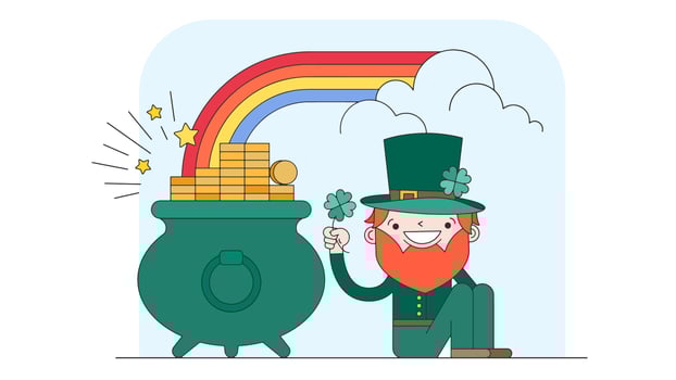 Gold Pot Elf Vector