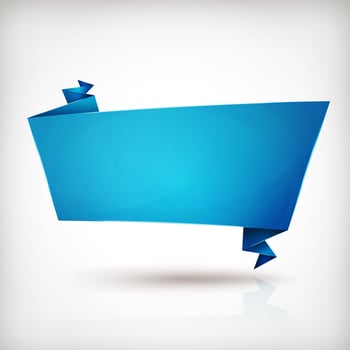 Origami Paper Banner vector