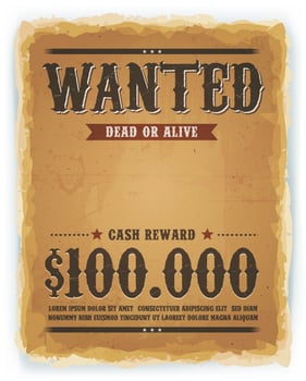 Wanted Poster On Vintage Paper Background vector