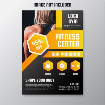 Fitness Center Flyer Vector