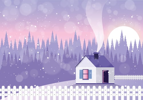 Vector Winter Landscape illustration