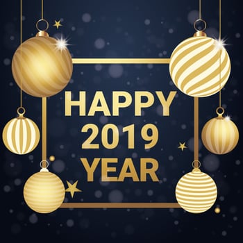 Vector New Year Greeting Card Design
