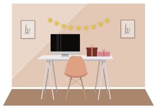 Vector Designer's Desktop Illustration