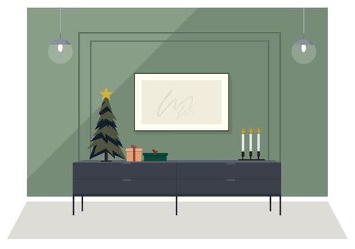 Vector Holiday Room Illustration