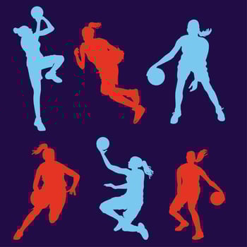 Female Basketball layer Vector Pack