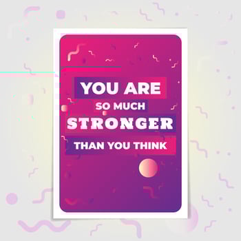Encouraging Message Card Template Set vector