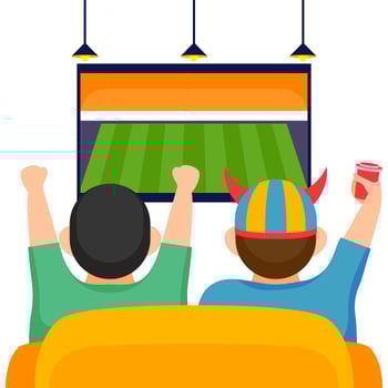 Football watch party vector