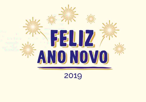 Feliz Ano Novo Hand Lettering Vector