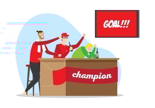 Watching Football vector
