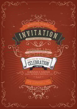 Vintage Invitation Poster Background vector