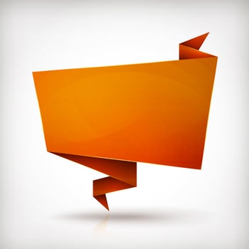 Origami Paper Banner vector