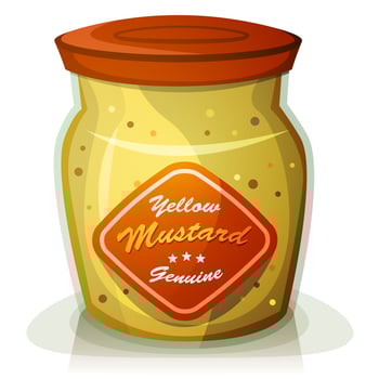 Yellow Mustard Pot vector