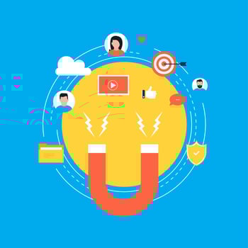 Target market concept vector