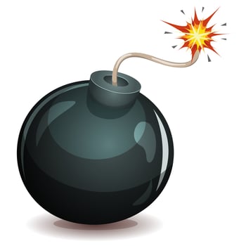Bomb About To Blast vector