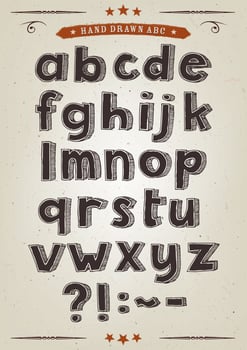 Hand Drawn Alphabet Set vector