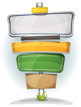 Comic Urban Signpost vector