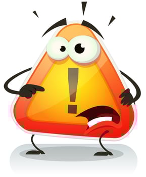 Warning Sign Icon Character vector