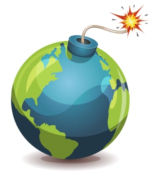 Earth Planet Warning Bomb vector